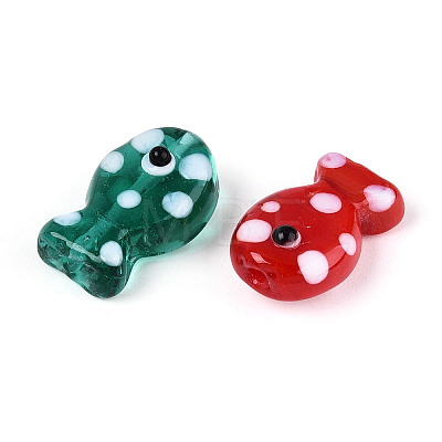 Handmade Lampwork Beads Strands LAMP-N036-08-1