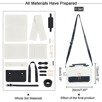 DIY PU Imitation Leather Bag Making Kits DIY-WH0321-27-1