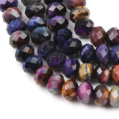 Natural Tiger Eye Beads Strands G-C259-A49-5x8mm-1
