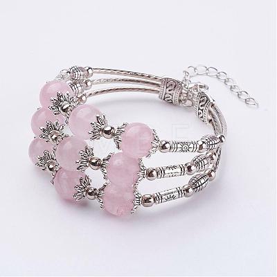 Natural Gemstone Beads Multi-strand Bracelets BJEW-JB02983-1