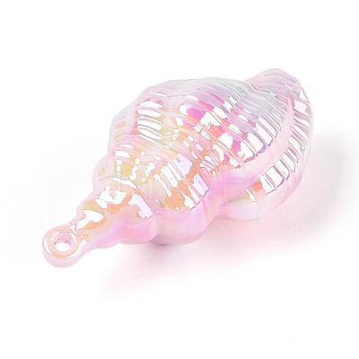 UV Plating Opaque Acrylic Shell Shape Big Pendants SACR-T018-35B-1