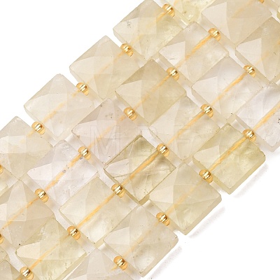 Heated Natural Lemon Quartz Beads Strands G-F839-A13-01-1
