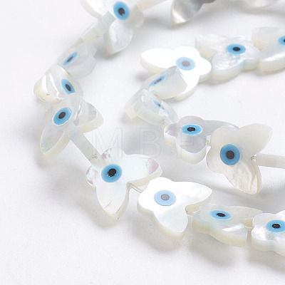 Natural White Shell Mother of Pearl Shell Beads X-SSHEL-L017-009-1