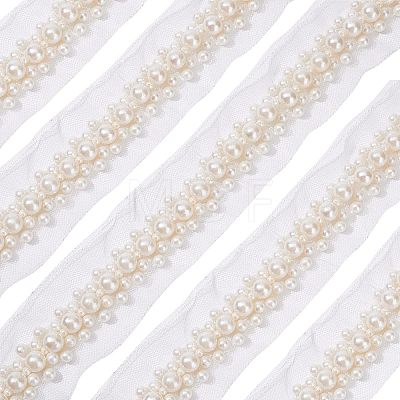 Fabric with Plastic Beads Ribbon OCOR-FG0001-29-1