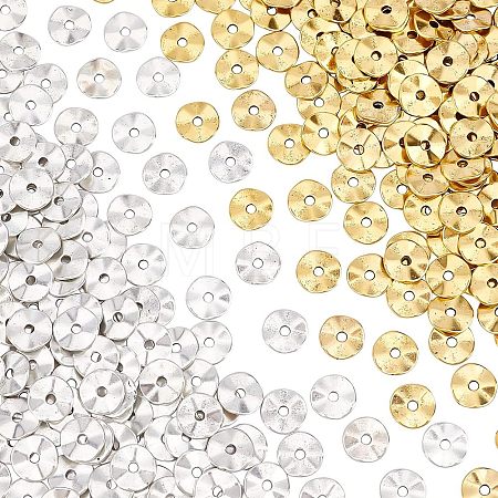 300Pcs 2 Colors Tibetan Style Alloy Wavy Spacer Beads FIND-UN0001-29-1