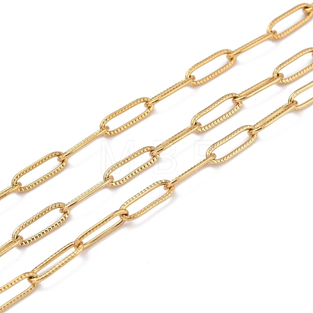 304 Stainless Steel Paperclip Chains CHS-D033-06G-01-1