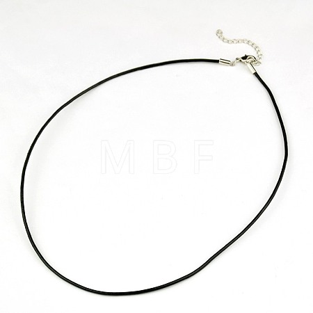 Leather Cord Necklace Making NJEW-A280-2.0mm-01-1