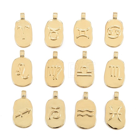 Brass Pendants KK-O140-20G-1