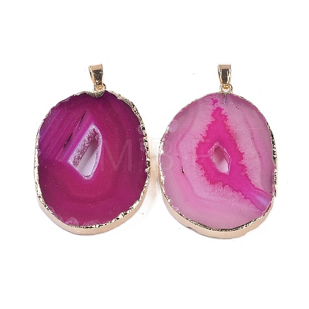 Natural Agate Big Pendants KK-F868-29G-03-1