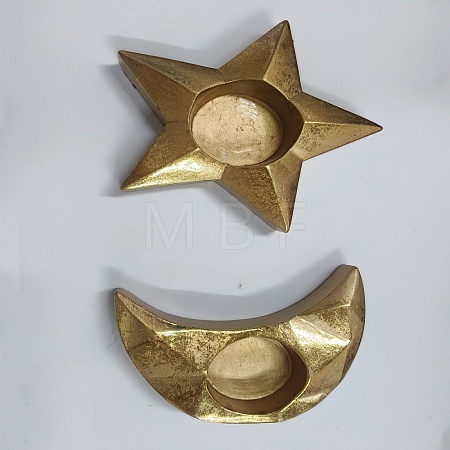 2Pcs 2 Styles Resin Candle Holder AJEW-GA0002-87A-1