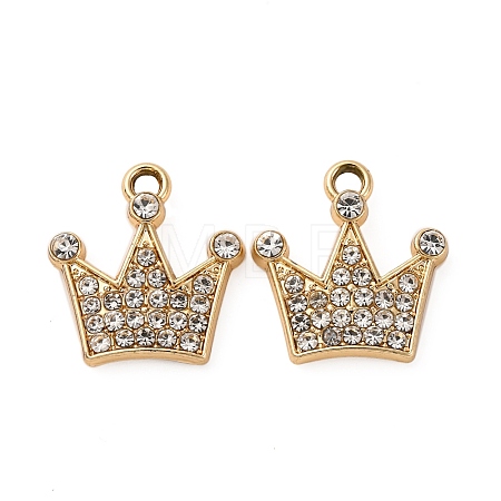 Alloy Rhinestone Pendants X-PALLOY-S052-03G-A-1