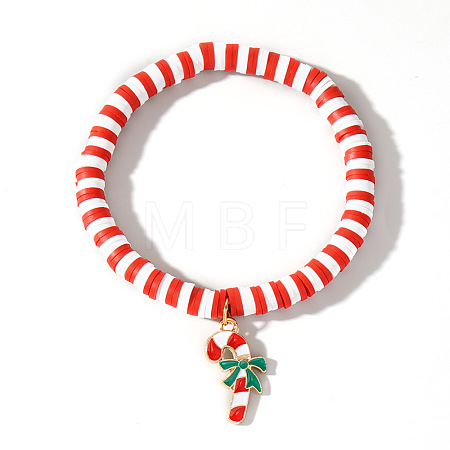 Christmas 304 Stainless Steel Enamel Charm Bracelets ZQ4442-12-1