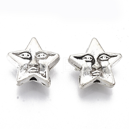 Tibetan Style Alloy Beads X-TIBE-R317-092AS-LF-1
