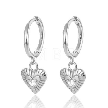 S925 Silver Heart-shaped Earrings Set MG6658-2-1