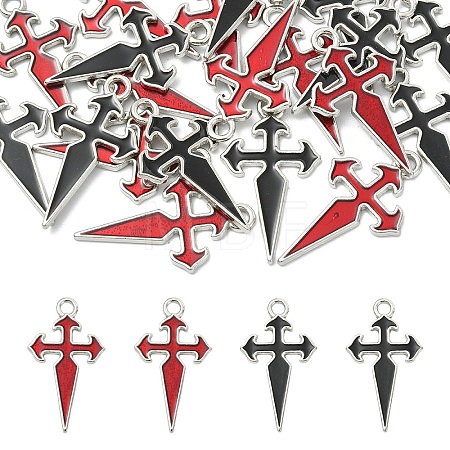 20Pcs 2 Colors Alloy Enamel Pendants FIND-YW0012-42-1