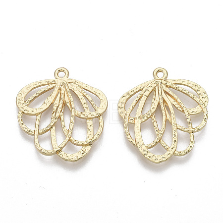 Alloy Hammered Pendants X-PALLOY-S132-016-1