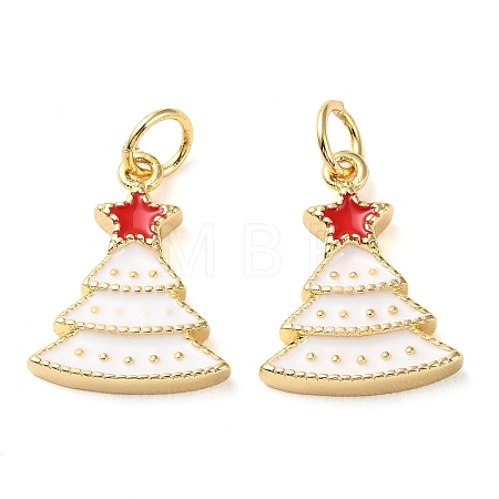 Christmas Rack Plating Brass Pendants KK-F857-01G-1