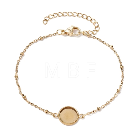 304 Stainless Steel Satellite Chain Bracelet Makings BJEW-JB10587-02-1