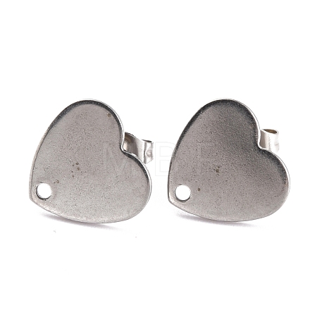 Non-Tarnish 304 Stainless Steel Stud Earring Findings EJEW-O104-15P-1