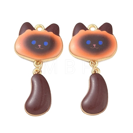 Printed Alloy Pendants ENAM-K076-45G-08-1