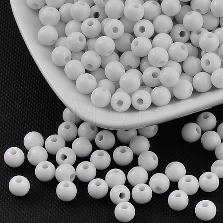 Opaque Acrylic Beads PAB702Y-5-1