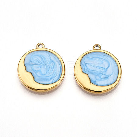304 Stainless Steel Pendants STAS-N108-22A-G-1