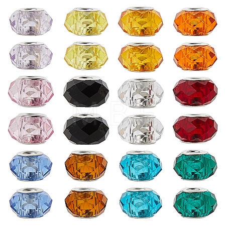 72Pcs 12 Colors Handmade Glass European Beads GLAA-DC0001-55-1