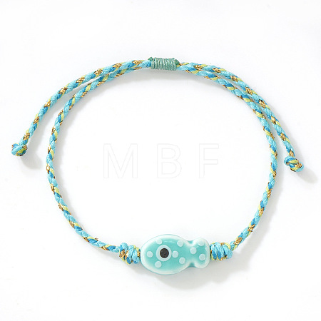 Handmade Porcelain Fish Charm Adjustabale Bracelets LS-XD8221-7-1