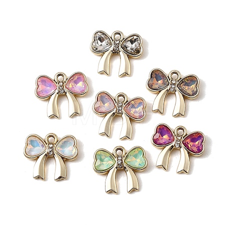 UV Plating Alloy Glass Pendants FIND-K032-23G-1