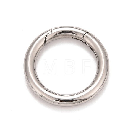 Non-Tarnish 304 Stainless Steel Spring Gate Rings STAS-M296-01P-E-1