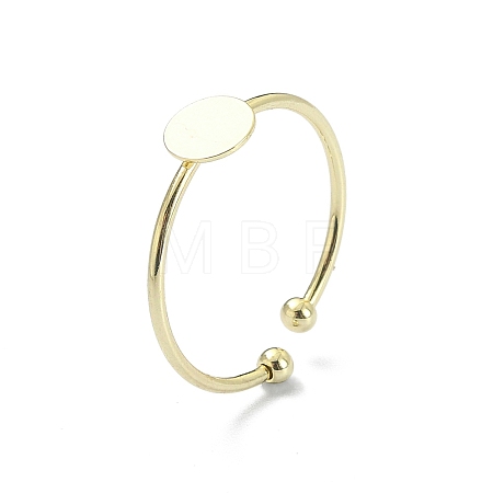 Brass Open Cuff Ring Findings KK-P232-01G-1