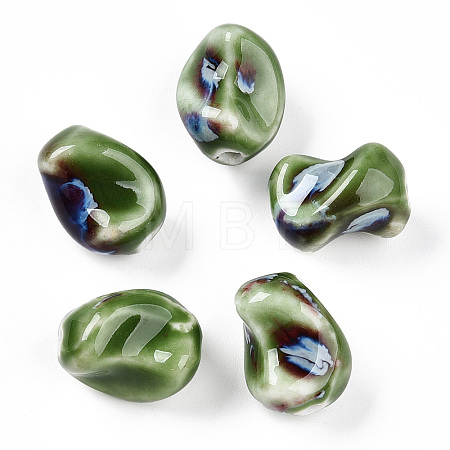 Handmade Porcelain Beads PORC-N008-06F-1