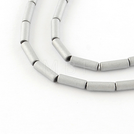 Tube Electroplate Non-magnetic Synthetic Hematite Bead Strands G-S203-22H-1