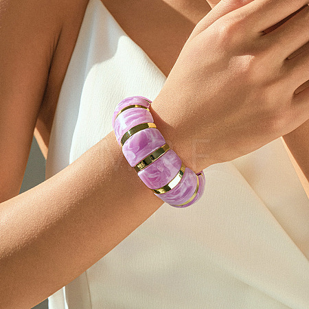 Acrylic Bead Bangles for Women FS-WG59988-08-1