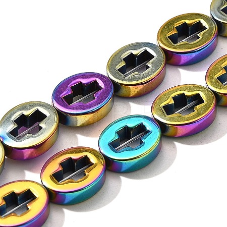 Electroplated Synthetic Non-magnetic Hematite Beads Strands G-L613-Z01-02B-1