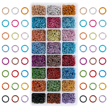 Aluminum Wire Open Jump Rings ALUM-PH0002-01-WH-1