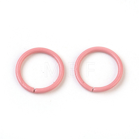 Spray Painted Iron Open Jump Rings IFIN-F149-B08-1