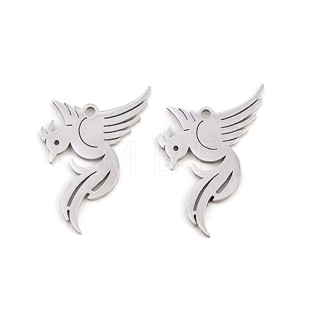 304 Stainless Steel Pendants STAS-E521-07P-08-1