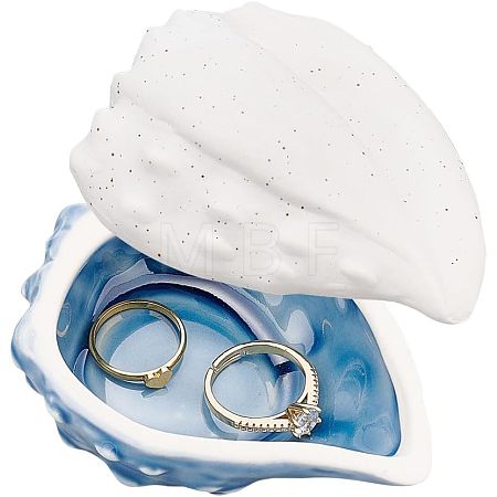 Ocean Style Porcelain Storage Box AJEW-WH0329-50-1