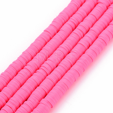 Handmade Polymer Clay Bead Strands CLAY-T002-6mm-48-1