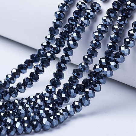 Electroplate Glass Beads Strands EGLA-A044-P1mm-A18-1