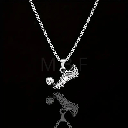Football Soccer Shoe 667 Stainless Steel Pendant Necklaces for Men FS-WG4A7BD-01-1