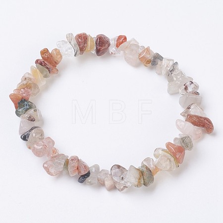 Natural Rutilated Quartz Stretch Bracelets BJEW-JB03681-05-1