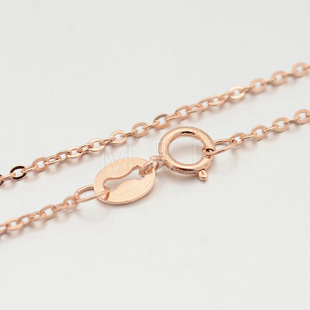 925 Sterling Silver Cable Chain Necklaces LS-STER-M086-22A-1