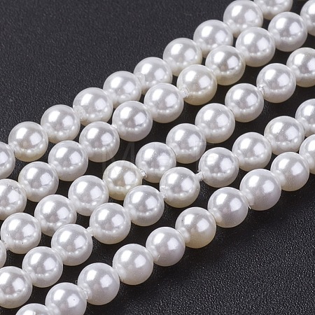 Shell Pearl Bead Strands BSHE-P023-5mm-1