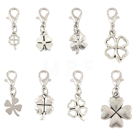 8Pcs Alloy Pendant Decorations HJEW-YW00494-1