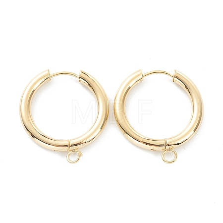 201 Stainless Steel Huggie Hoop Earring Findings STAS-P283-01J-G-1