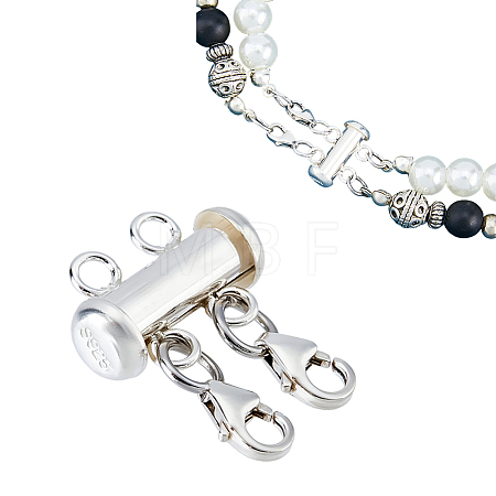 925 Sterling Silver Magnetic Slide Lock Clasps PALLOY-HS00049-1