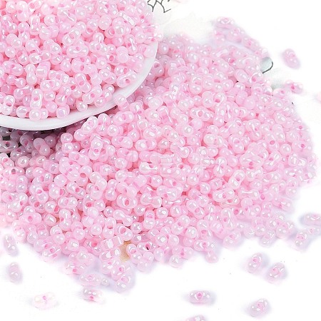 Opaque Colours Luster Glass Seed Beads SEED-K010-04G-1
