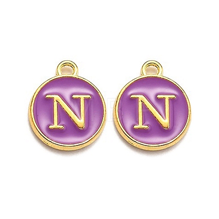 Golden Plated Alloy Enamel Charms LS-ENAM-Q437-12N-1